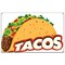 Signmission Tacos Banner Heavy Duty 13 Oz Vinyl with Grommets Single Sided B-60 Tacos - alternate 1